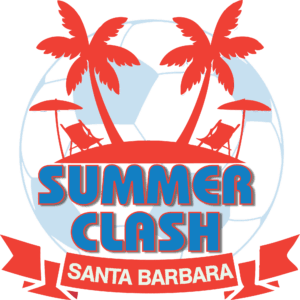 A logo for the summer clash santa barbara.